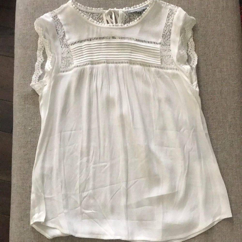 👚 NWT Daniel Rainn white blouse petite medium - Picture 5 of 7